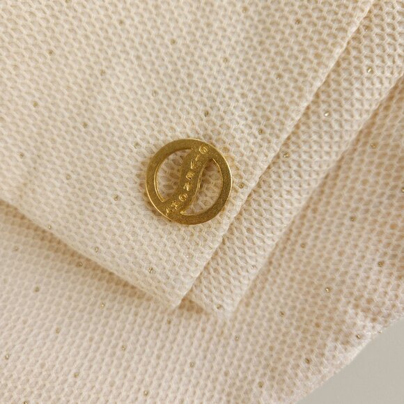 Vintage Givenchy collarless deep V neck blazer neutral cream, tailored jacket - Picture 16 of 16